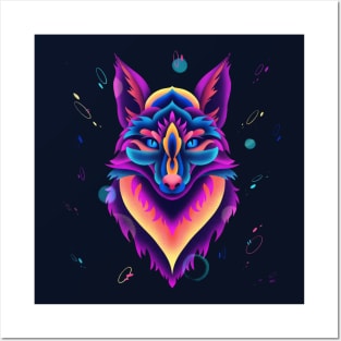 Neon Fox Posters and Art